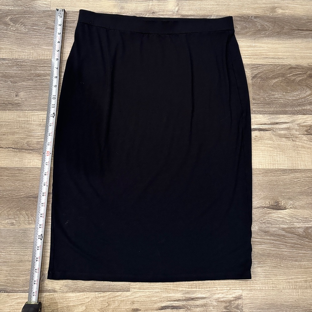 Eileen Fisher‎ Classic Black Pencil Skirt size large